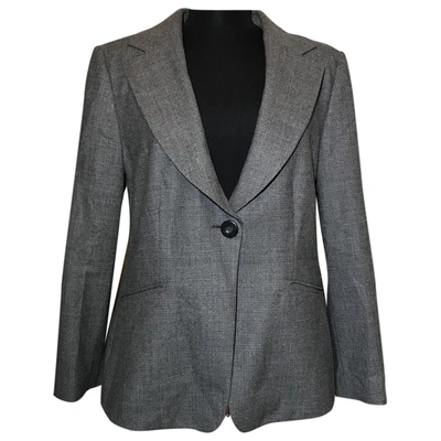 Pre-owned Armani Collezioni Wool Blazer In Grey