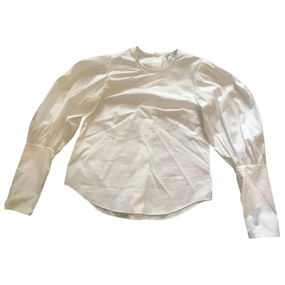 Pre-owned Veronica Beard White Cotton Top