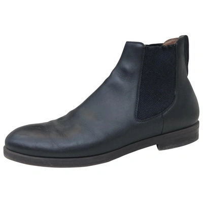 Pre-owned Loro Piana Leather Boots In Black