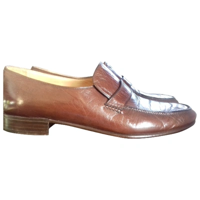 Pre-owned Berluti Leather Flats In Brown