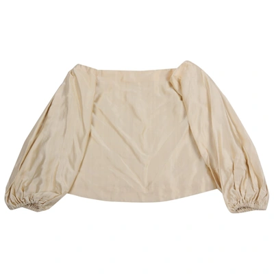 Pre-owned Elizabeth And James Gold Viscose Top