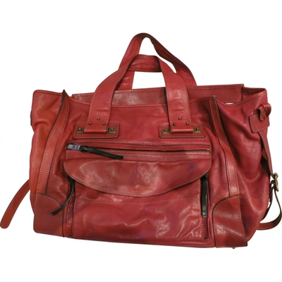 Pre-owned Chloé Leather Travel Bag In Red