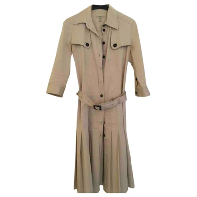 Pre-owned Burberry Mid-length Dress In Beige