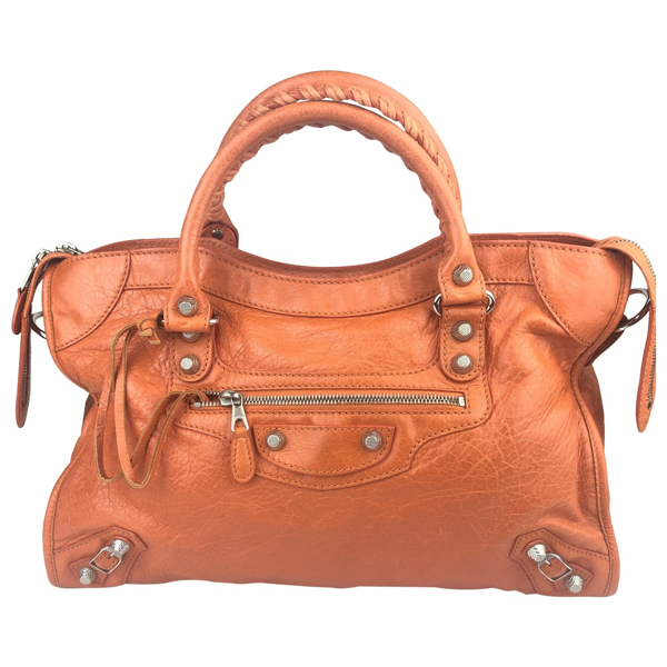 Pre-owned Balenciaga Orange Leather Handbags | ModeSens