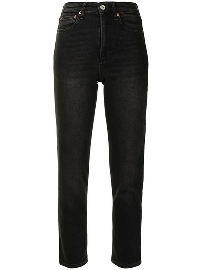 Rag & Bone Skinny-cut Cigarette Jeans In Black