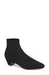 Eileen Fisher Purl Stretch-knit Fabric Booties In Black
