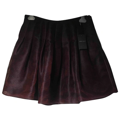 Pre-owned Giorgio Armani Mid-length Skirt In Burgundy