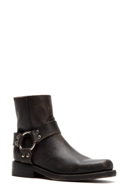 frye black leather booties