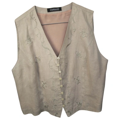 Pre-owned Cacharel Linen Vest In Beige