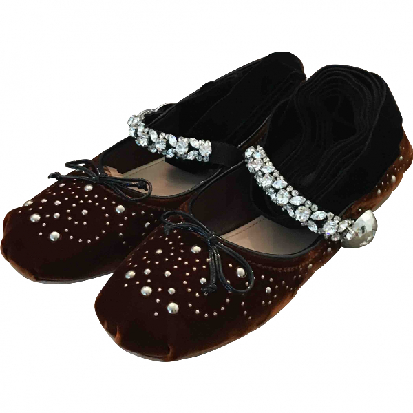 miu miu velvet ballet flats