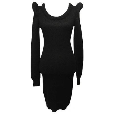 Pre-owned Designers Remix Wool Mid-length Dress In Black