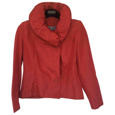Pre-owned Genny Silk Jacket In Red