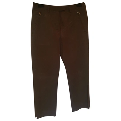 Pre-owned Prada Straight Trousers In Brown
