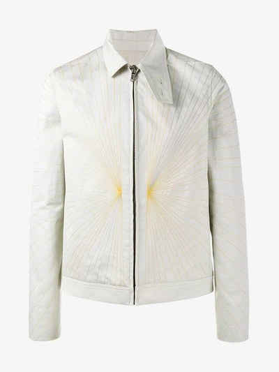 Rick Owens Embroidered Brother Jacket In Neutrals