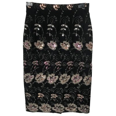 Pre-owned Givenchy Silk Mid-length Skirt In Black