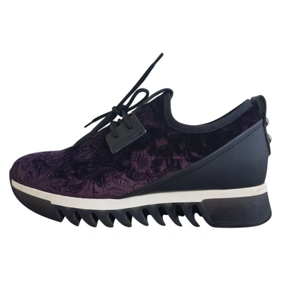 Pre-owned Alexander Smith Leather Trainers In Purple