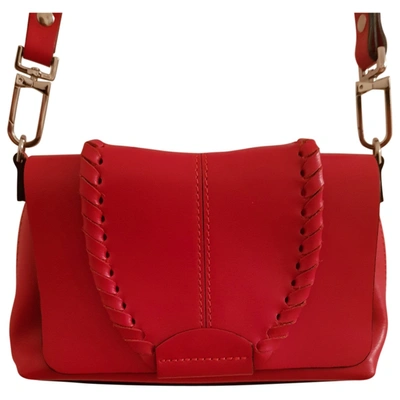 Pre-owned Gianni Chiarini Leather Clutch Bag In Red