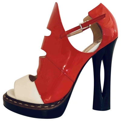 Pre-owned Fendi Red Patent Leather Heels