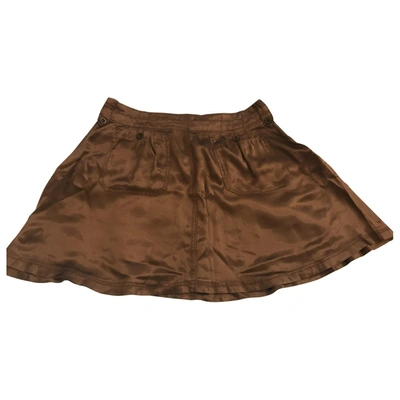 Pre-owned See By Chloé Silk Mini Skirt In Brown