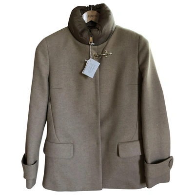 Pre-owned Fay Camel Wool Coat