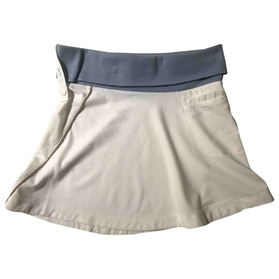 Pre-owned Fila Mini Skirt In Beige