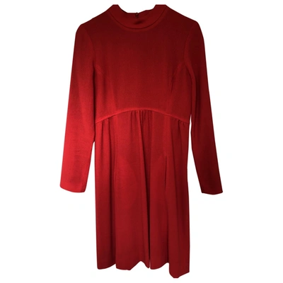 Pre-owned Goat Wool Mid-length Dress In Red