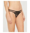 Agent Provocateur Rozlyn High-leg Mesh And Lace Briefs In Black