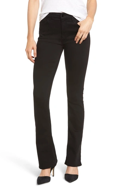 7 For All Mankind By  Slim Bootcut Jeans In Riche Touch Black Noir