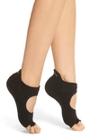 Toesox Bellarina Half Toe Gripper Socks In Black