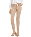 7 For All Mankind Sateen Ankle Skinny Jeans In Khaki