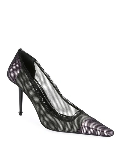 Tom Ford Mesh Cap-toe 85mm Pumps In Black/purple