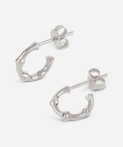 Dinny Hall Silver Bamboo Mini Hoop Earrings