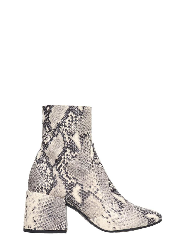 Jeffrey Campbell Ashcroft High Heels Ankle Boots In Animalier Leather ...