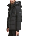 Marc New York Men's Huxley Crinkle Down Jacket With Removable Hood In Black