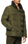 Marc New York Godwin Faux Fur Collar Down & Feather Fill Quilted Coat In Forest