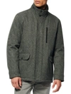 Marc New York Men's Mullins Melange Tech Funnel Collar Jacket In Grey