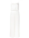 Theory Silk Wide-leg Jumpsuit In White