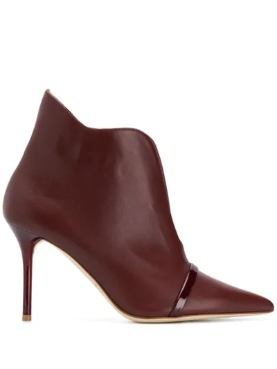 Malone Souliers Cora 85 Leather Ankle Boots In Cocoa