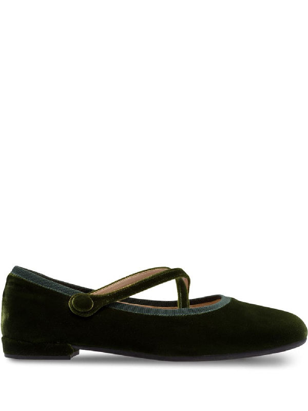 green velvet mary janes