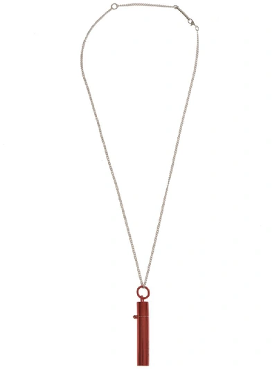 Ambush Sss Pill Case Necklace In Red