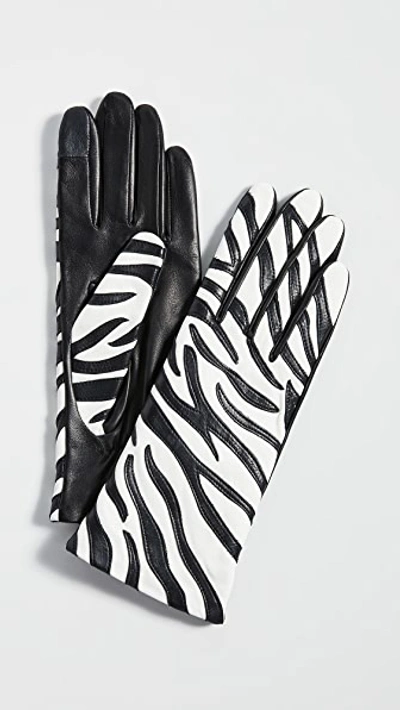 Agnelle Yara Gloves In Black/white