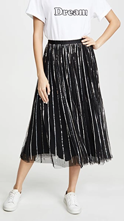 Needle & Thread Shimmer Sequin Midaxi Skirt In Ballet Black
