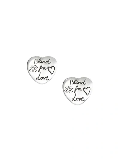 Gucci Blind For Love" Earrings In Silver" In Undefined