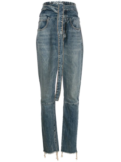 Ben Taverniti Unravel Project "spray Corset" Jeans In Denim