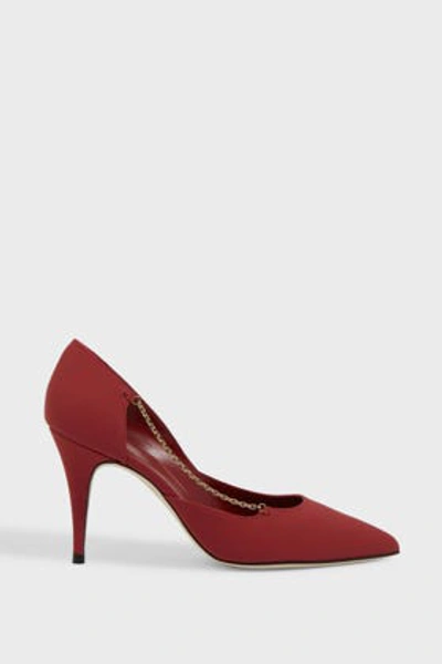 Marskinryyppy Joi 70 Point-toe Leather Pumps In Red