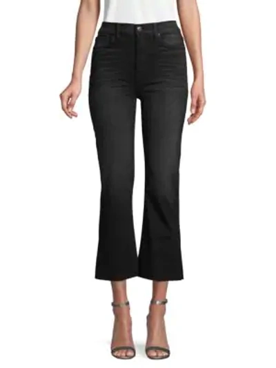Hudson Flared Cropped Jeans In Black Hound