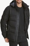 Andrew Marc Huxley Removable Hood Jacket In Charcoal