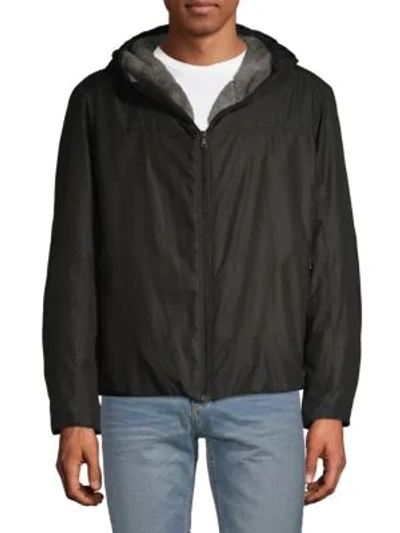 Saks Fifth Avenue Men's Collection By Esemplare Eco Fur-lined Short Jacket In Black