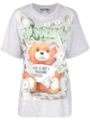 Moschino Dollar Teddy Bear T-shirt In Grey