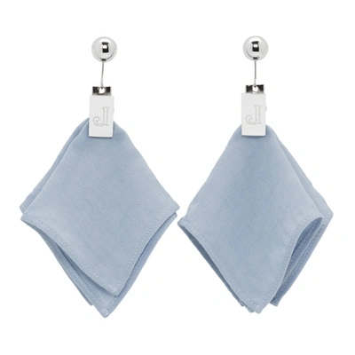 Jacquemus Les Mouchoirs Earrings In Blue